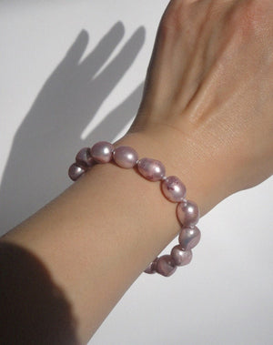 Hand Dyed Knotted Pearl Bracelet | Sterling Silver