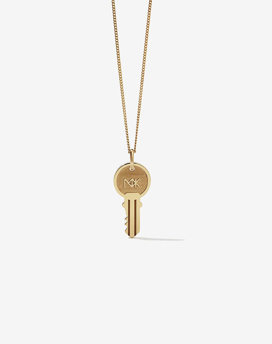 Solid gold store key pendant