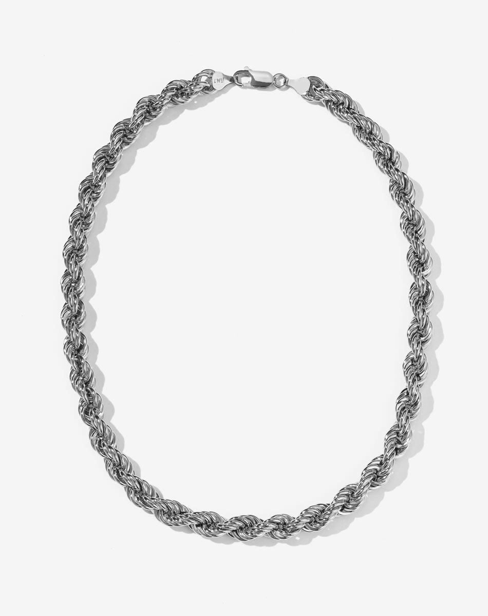 Twisted rope chain deals silver