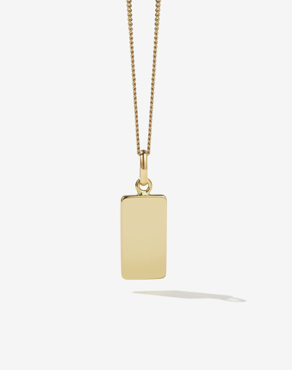 Rectangle pendant online necklace gold