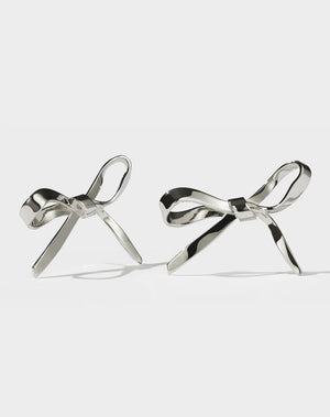 Bow Earrings Large | Sterling Silver