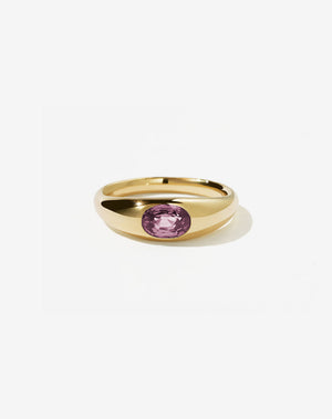 Claude Ring with Stone | 18ct Yellow Gold