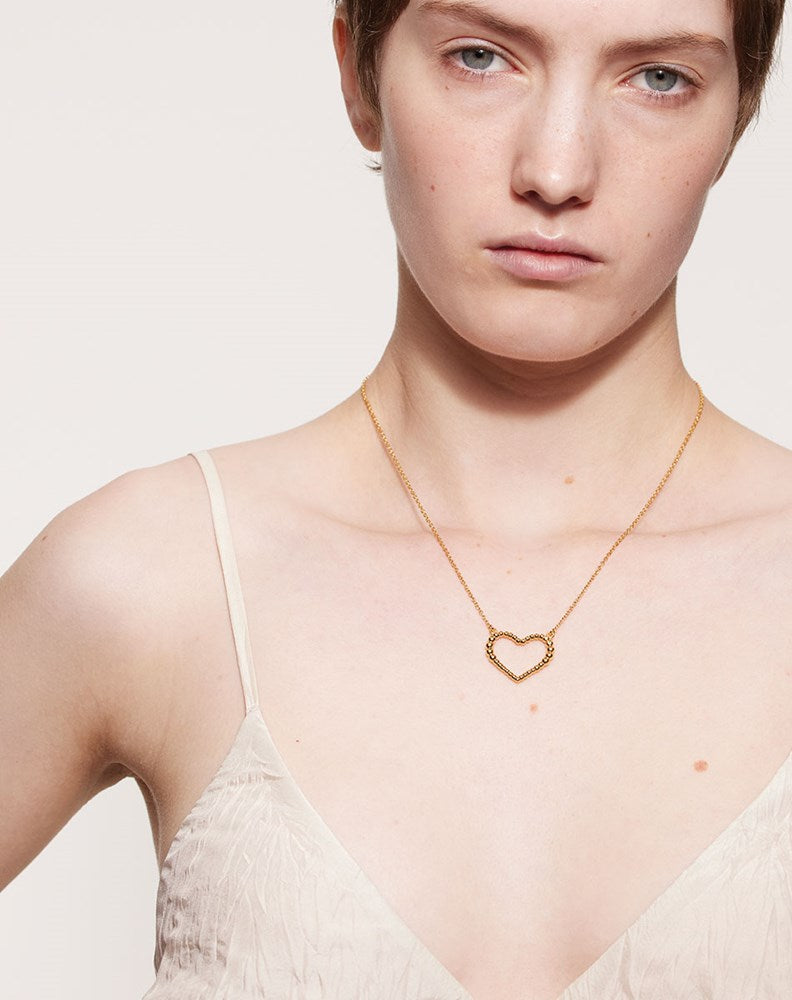 Fizzy Heart Necklace Medium | 9ct Solid Gold