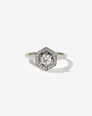 Hex Engagement Ring 0.5ct | 14ct White Gold