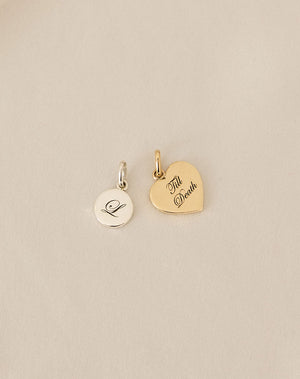 Lover Charm with Engraving | 9ct Solid Gold