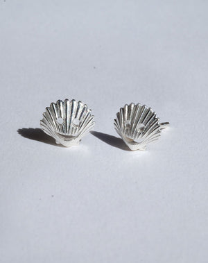 Nell Shell Stud Earrings | 9ct Solid Gold