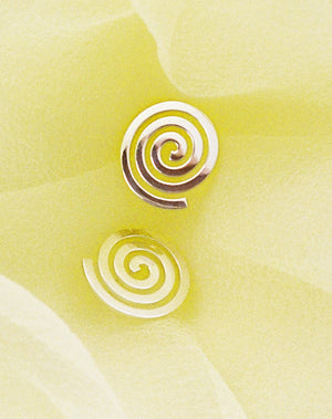 Spiral Earrings Large | 23k Gold Plated