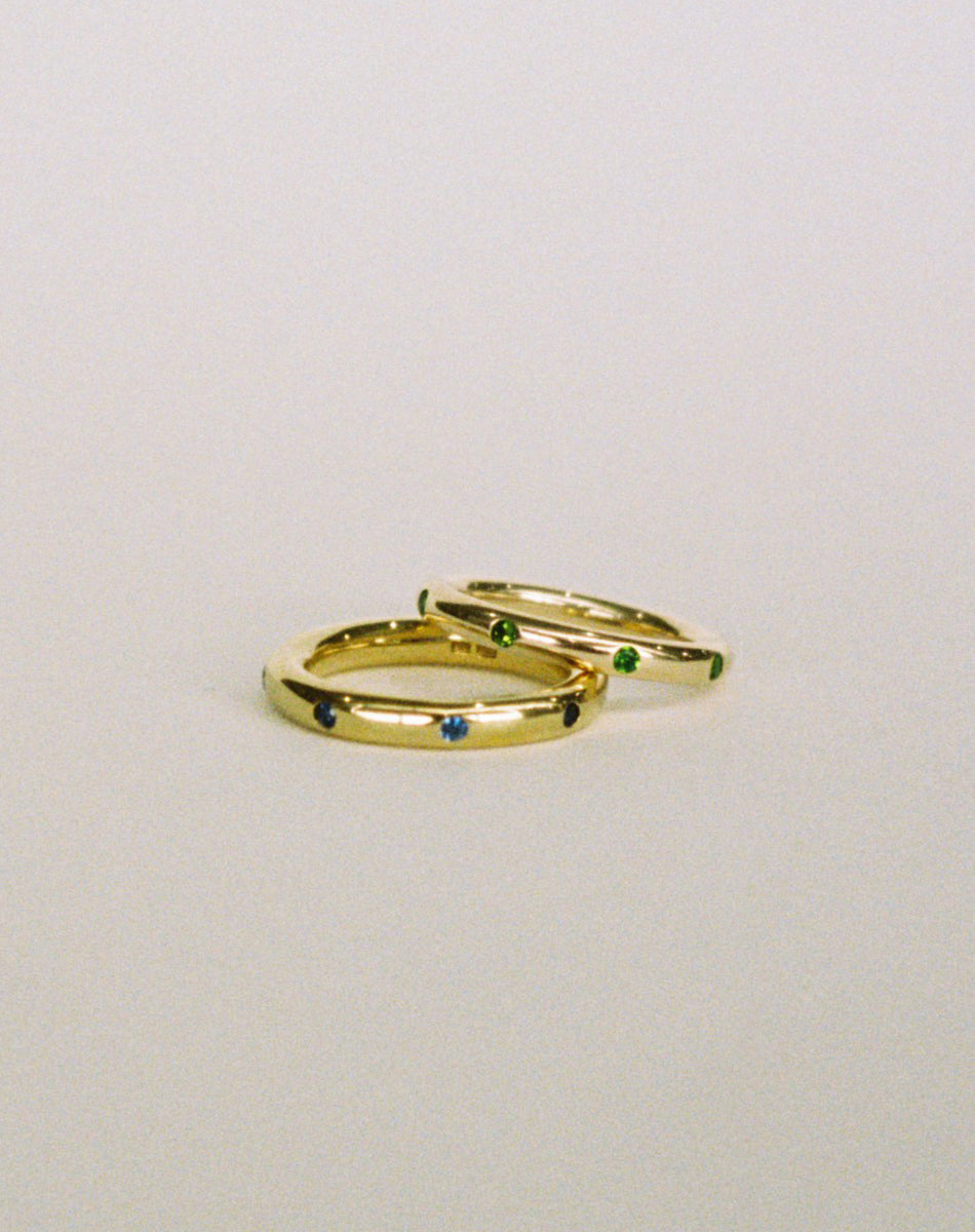 Stoned Band 3.5mm | 9ct Solid Gold