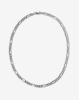 Figaro Wide Chain Necklace | Sterling Silver