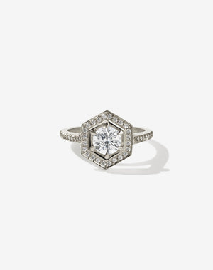 Hex Engagement Ring | 14ct White Gold