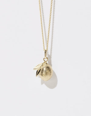 Lemon Charm Necklace | 9ct Solid Gold