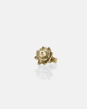 Protea Stud Earrings Single | 23k Gold Plated