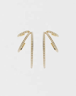 Seed Pearl Triple Hoops | 9ct Yellow Gold