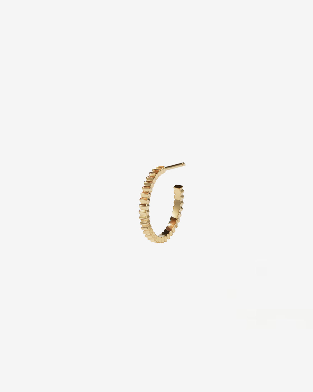 Solaire Hoops Medium Single Earring | 9ct Solid Gold