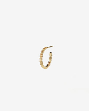 Solaire Hoops Medium Single Earring | 23k Gold Plated