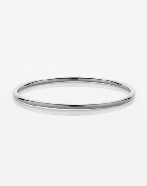 3mm Round Bangle | Sterling Silver