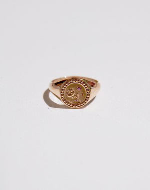 Amulet Love Signet Ring | 23k Gold Plated
