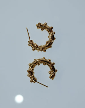 Anemone Hoops Medium | 23k Gold Plated
