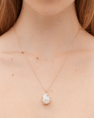 Anemone Pearl Chain Necklace | Sterling Silver