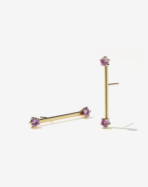 Bisous Barbell Earrings | 23k Gold Plated