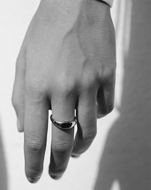 Claude Ring with Stone | Platinum