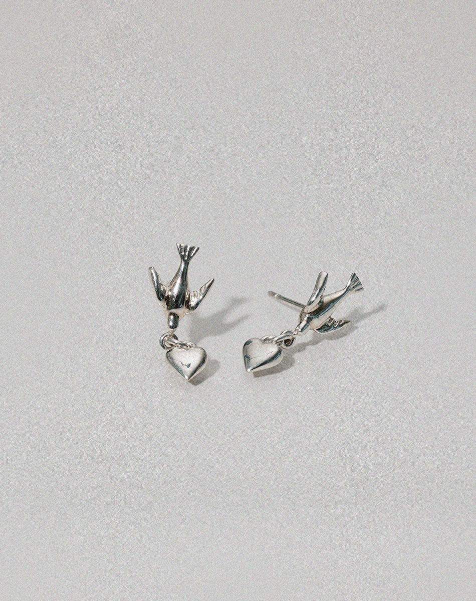 Love Dove Studs | 23k Gold Plated