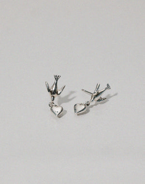 Love Dove Studs | 23k Gold Plated