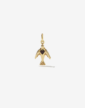 Meadowlark Dove Charm Product Image Gold Plated