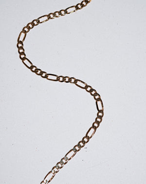 Figaro Wide Chain Necklace | 23k Gold Plated