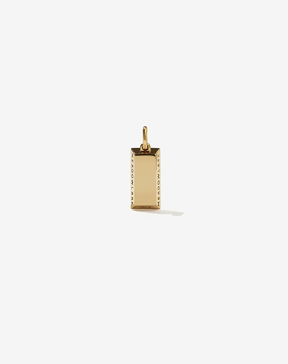 Meadowlark Gold Bar Charm Product Image 9ct Yellow Gold