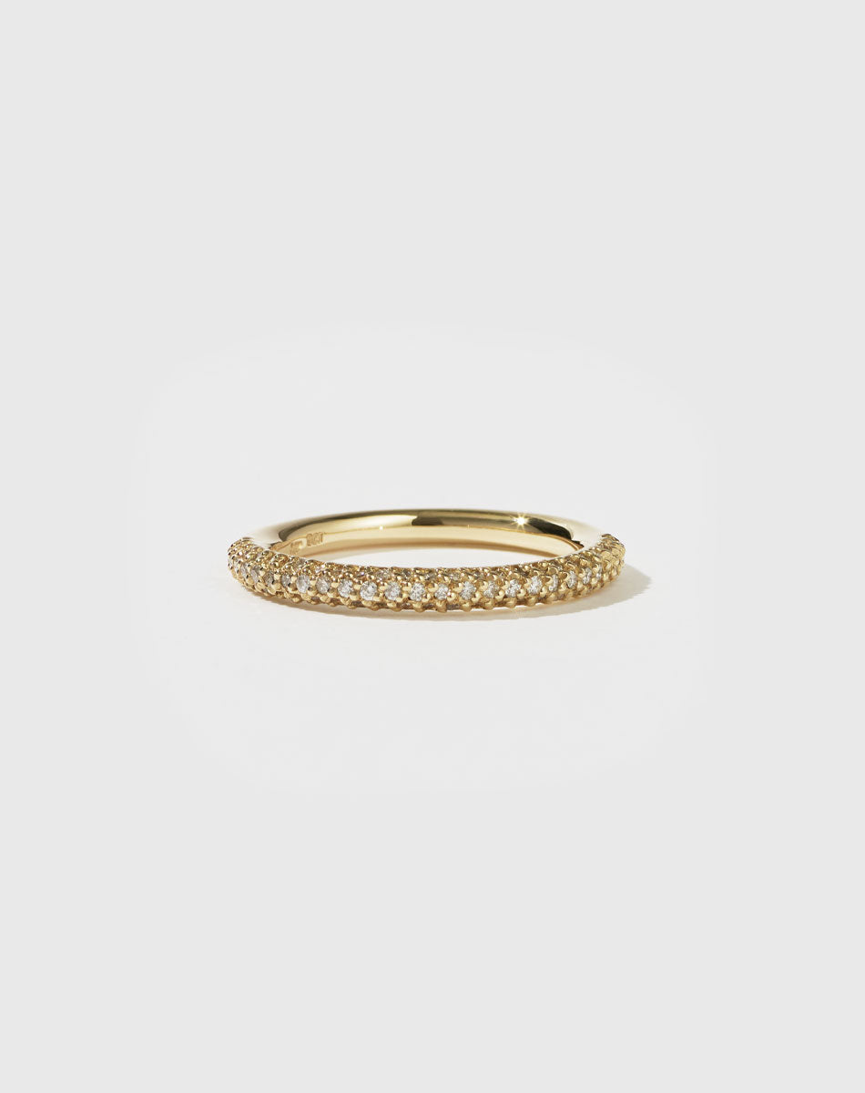 Halo Band Triple Pave | 9ct Yellow Gold