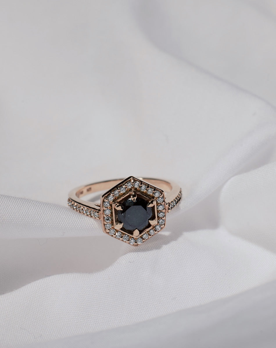 Hex Engagement Ring | Platinum