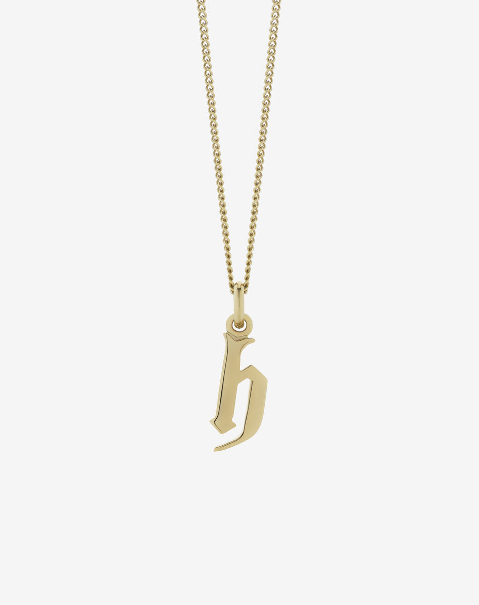 Lowercase Letter Necklace | 9ct Solid Gold