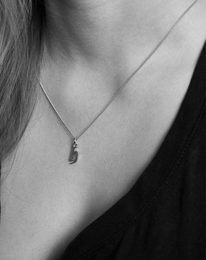 Lowercase Letter Necklace | Sterling Silver
