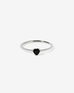Micro Heart Jewel Ring | Sterling Silver