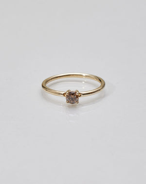 Micro Round Ring- Champagne Diamond