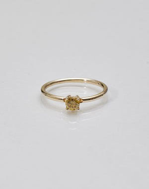 Micro Round Ring - Yellow Diamond