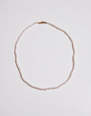 Micro Pearl Necklace | Sterling Silver