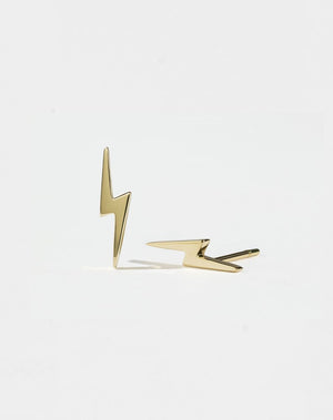 Nell Lightning Bolt Stud Earrings | 9ct Solid Gold