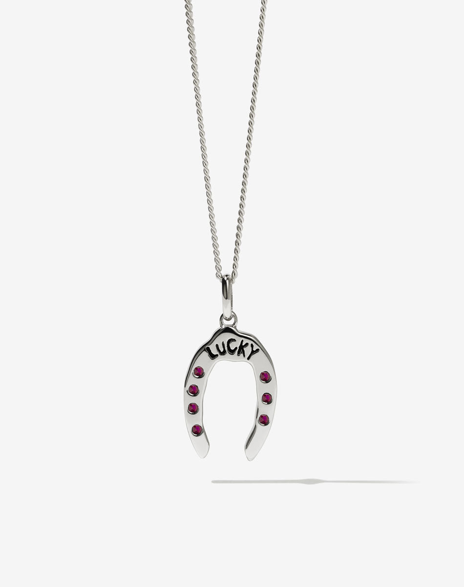 Nell Lucky Necklace Stone Set | Sterling Silver