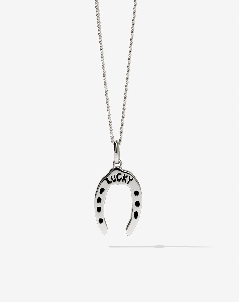 Nell Lucky Necklace Oxidised | Sterling Silver