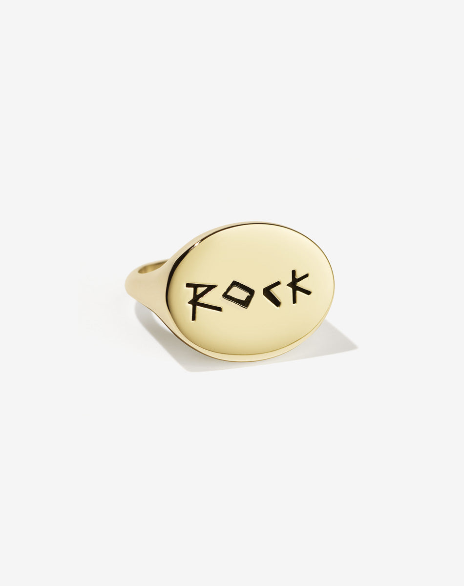 Nell Rock Ring Oxidised | 9ct Solid Gold