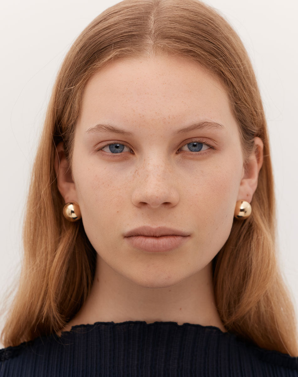 Orb Earrings Medium | 23k Gold Plated