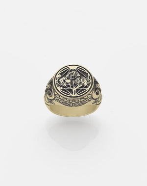 Andrew McLeod Ram Ring Oxidized | 9ct Solid Gold