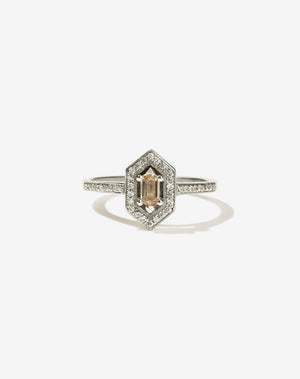 Sacred Engagement Ring Morganite | 9ct White Gold