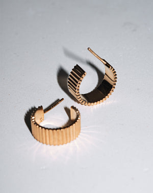 Solaire Hoops Wide | Sterling Silver