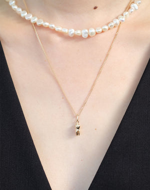 Tooth Charm Necklace Small | 9ct Yellow Gold