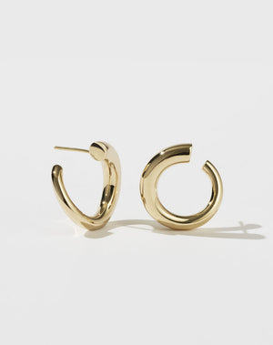 Wave Earrings Medium | 23k Gold Plated