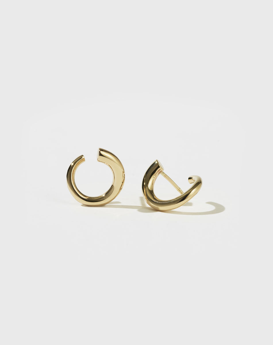 Wave Earrings Small | 23k Gold Plated