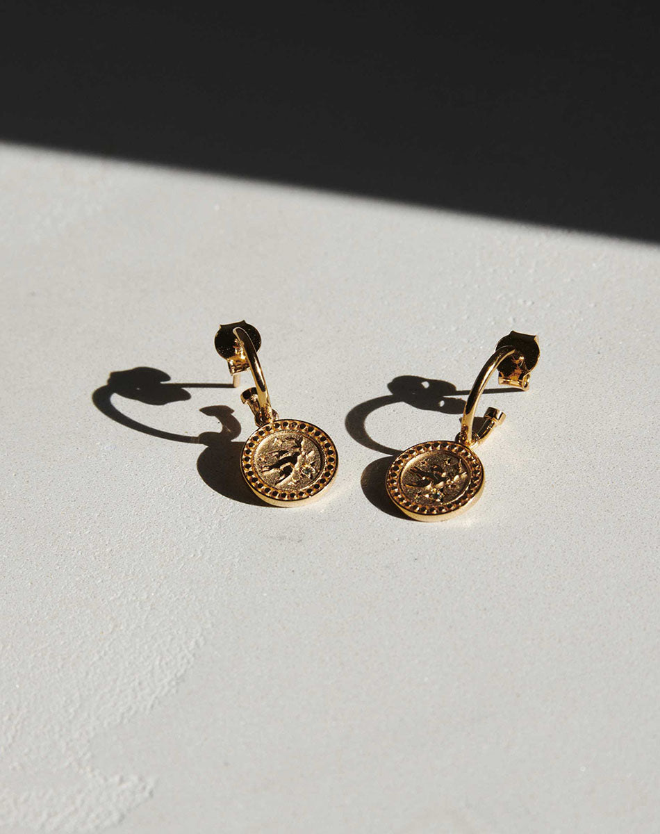 Amulet Peace Earrings | 23k Gold Plated
